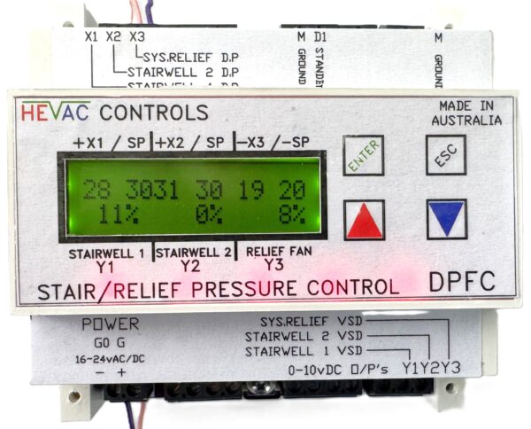 DPFC FIRE MODE DUAL STAIRWELL & RELIEF FAN PRESSURE CONTROLLER