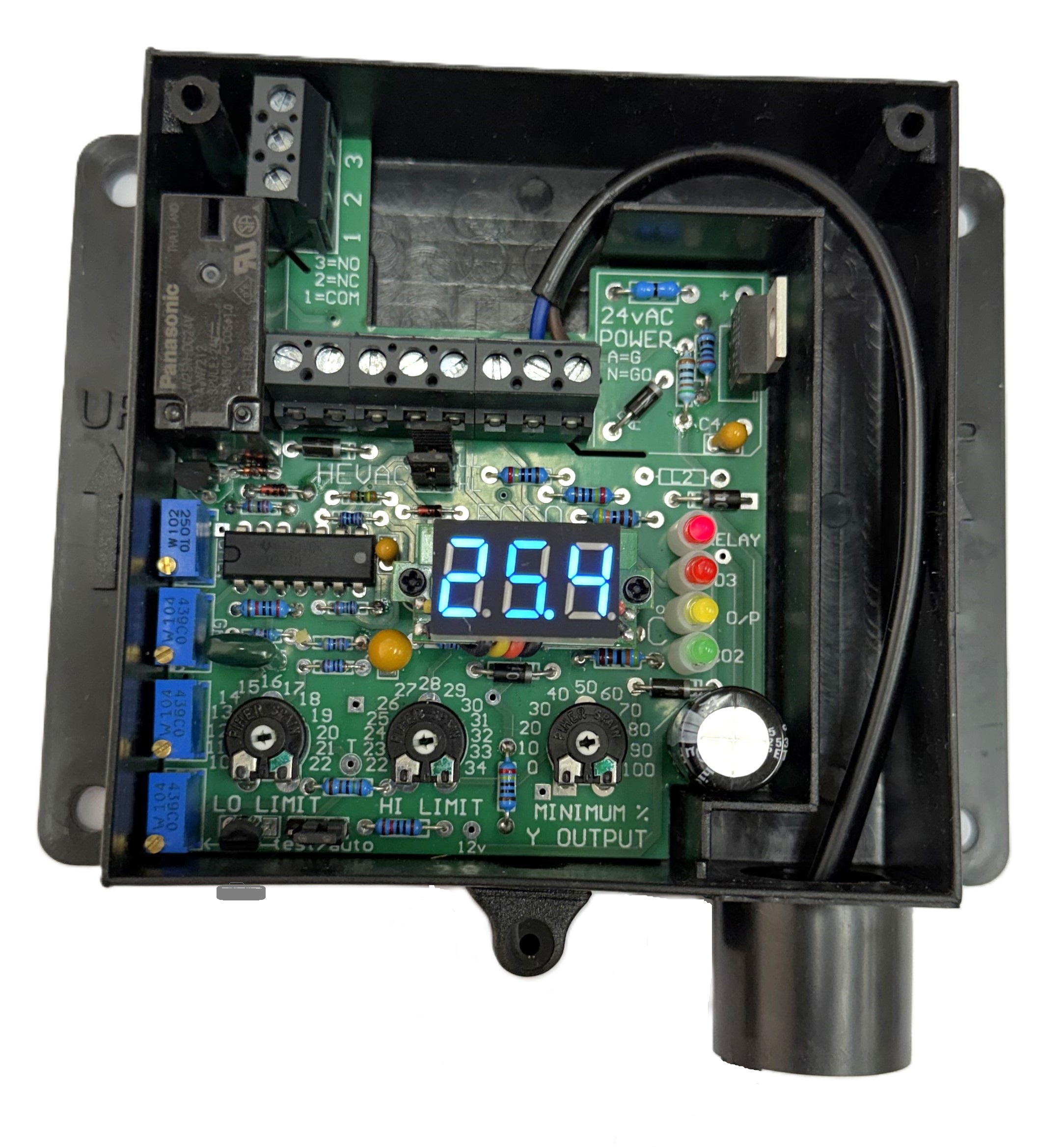 ECCO-YD-24v STAND ALONE ECONOMY CYCLE ONLY CONTROL THERMOSTAT c/w DISPLAY
